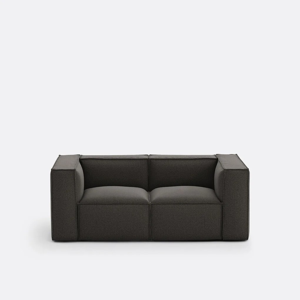 Moduleerbare bank, 2-zit, getextureerde stof, Seven