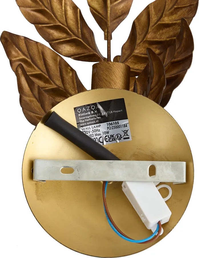 Art Deco wandlamp antiek goud - Linden