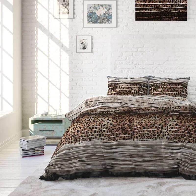 Sleeptime Elegance Panther Style - Taupe 1-persoons (140 x 220 cm + 1 kussensloop) Dekbedovertrek