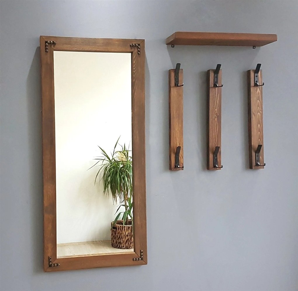 Wandspiegel Ford met kapstokken | Hannah Home