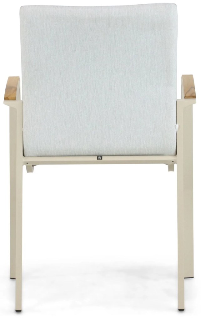 Tuinstoel stapelbaar Aluminium/textileen Taupe-naturel-bruin Lifestyle Garden Furniture Brandon