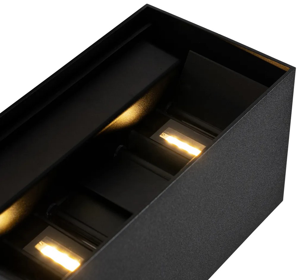 Buiten wandlamp zwart incl. LED 4-lichts IP54 - Edwin Modern IP54 Buitenverlichting