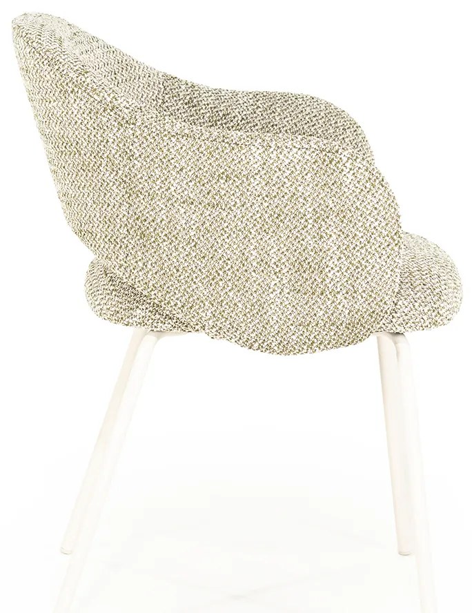 By-Boo Story Wit-frame Eetkamerstoel Groen