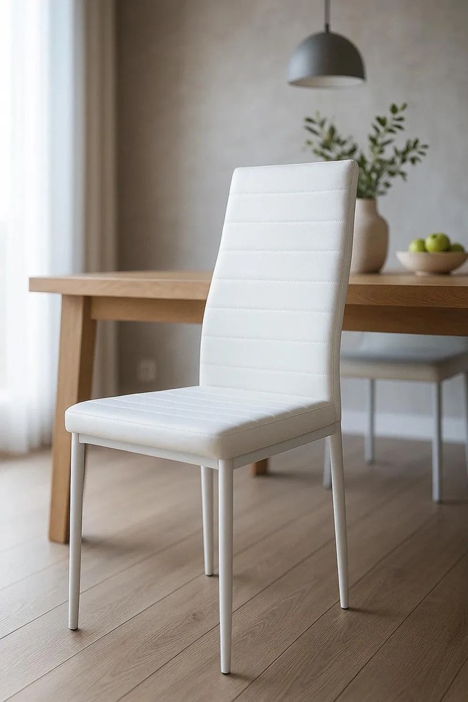 Set 4 Lauter Kunstlederen Stoelen