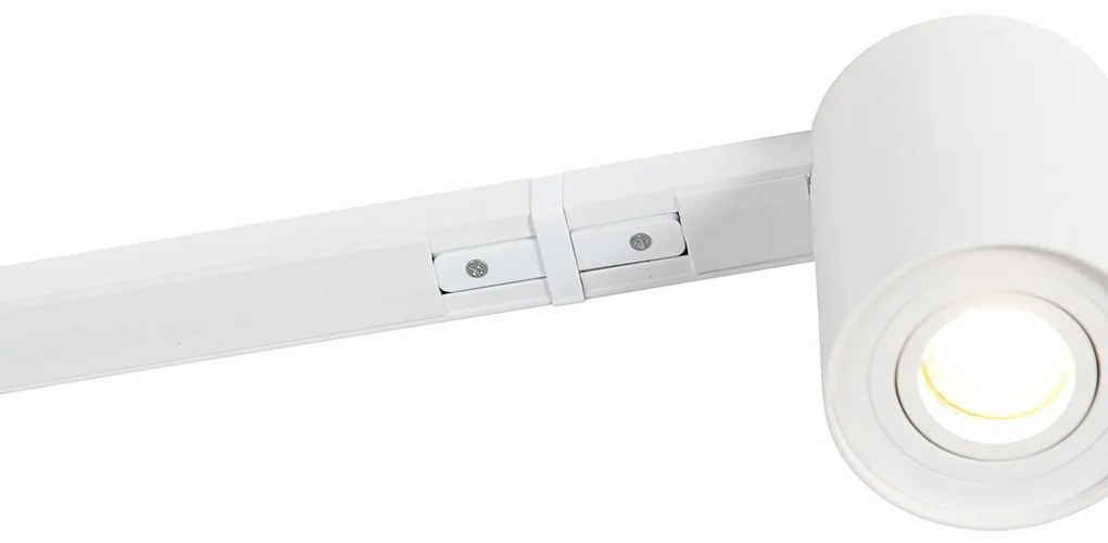 Modern 1-fase railsysteem met 5 spots wit - Rondoo Up