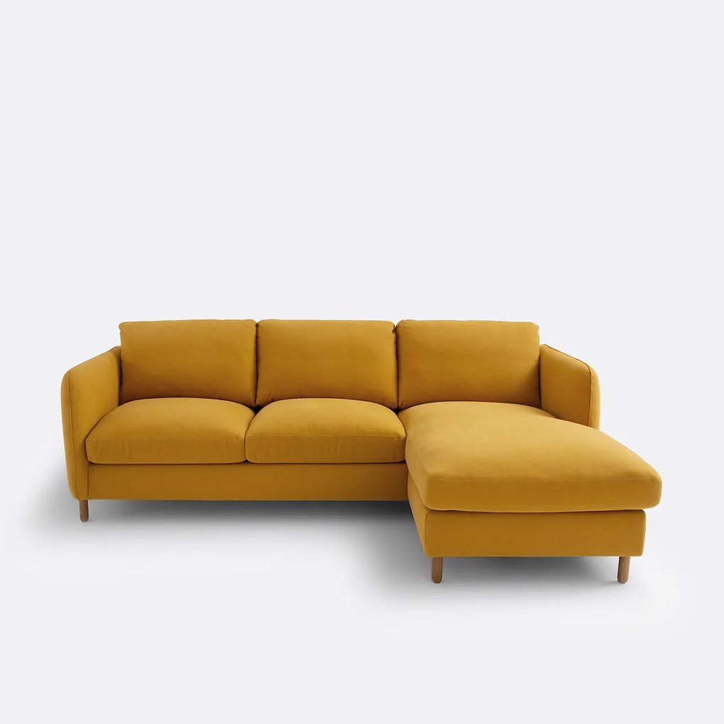 Katoenen en linnen 4-zits hoekbank, Loméo