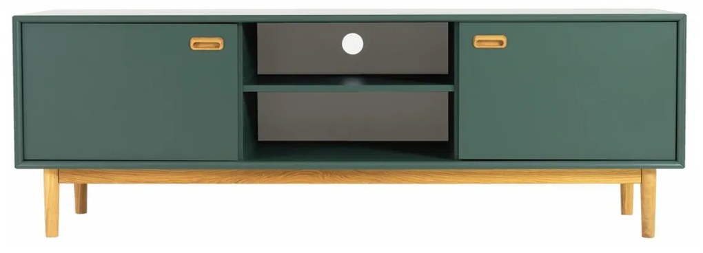 Tenzo Svea Scandinavisch Tv-meubel Groen Met Eiken - 170x44x57cm.