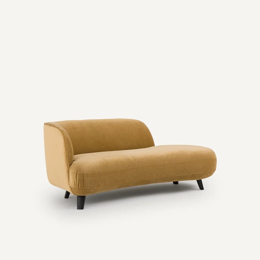 Dormeuse in linnen fluweel, Rosebury, ontwerp door Emmanuel Gallina