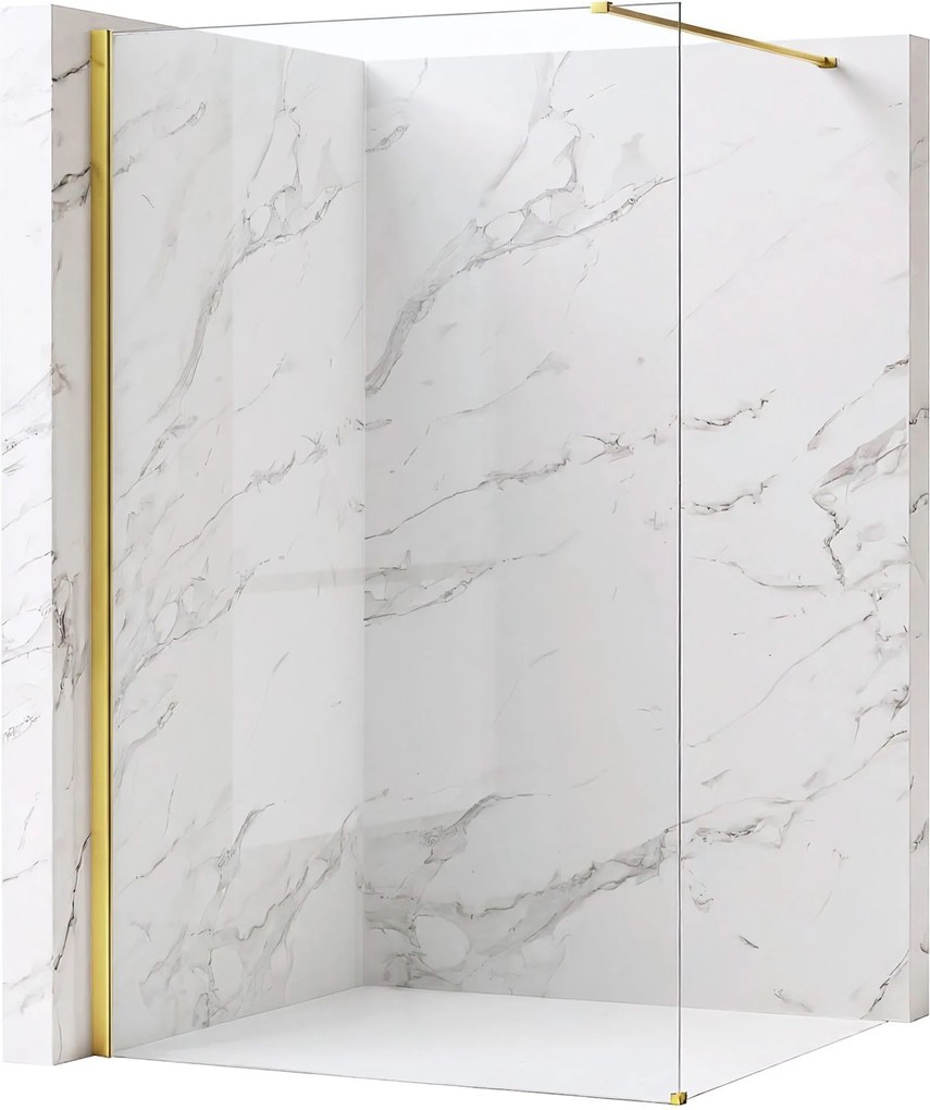 Walk-in douchewand Rea Flexi Transparent / Gold 100