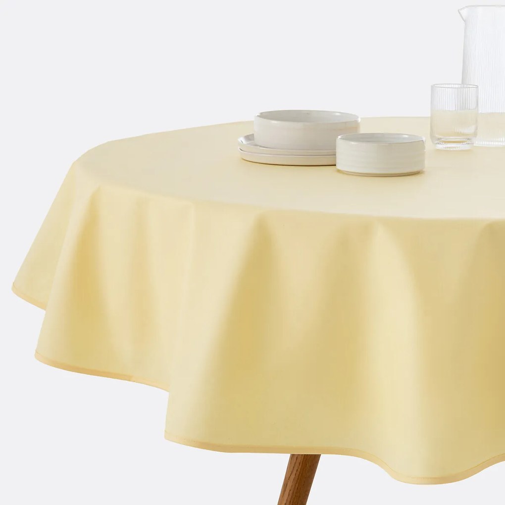 Rond tafelkleed in soepel gecoat katoen, Scénario