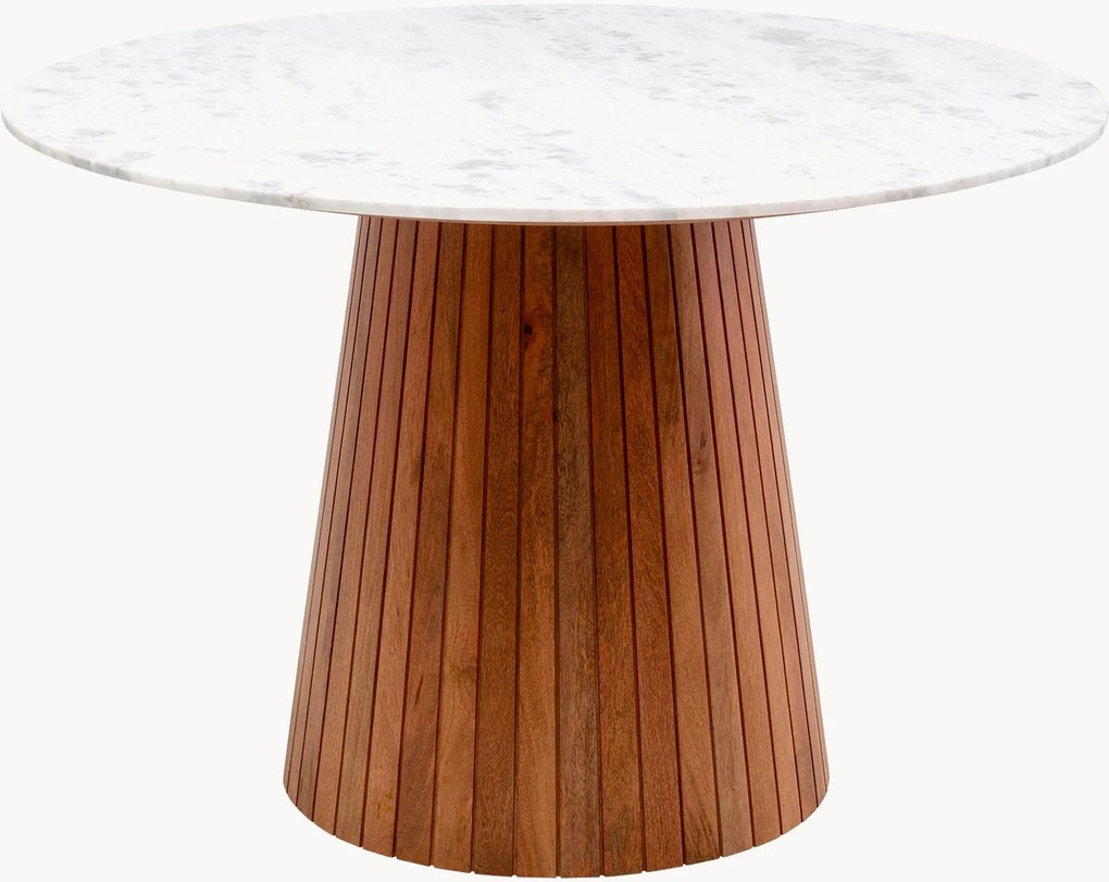 Ronde eettafel Grace met marmeren blad, Ø 115 cm