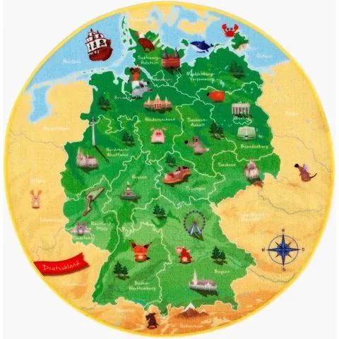 Kindervloerkleed, »Kaart van Duitsland DE-1«, rond