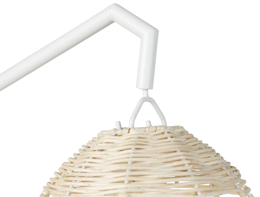 Buiten vloerlamp wit incl. LED IP54 oplaadbaar met afstandsbediening - Santorini IP54 Buitenverlichting rond Lamp