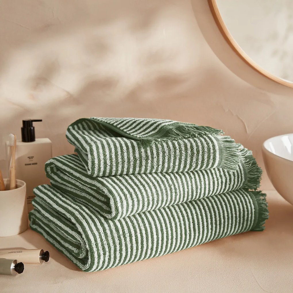 Gestreepte handdoek in badstof Malo 500 g/m2