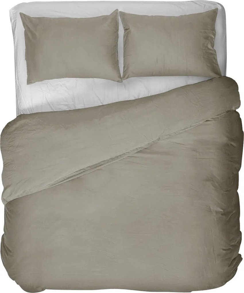 Kayori Koko Dekbedovertrek Taupe – Bij Swiss Sense