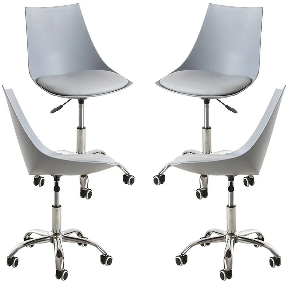 Set 4 Blok Bureaustoelen