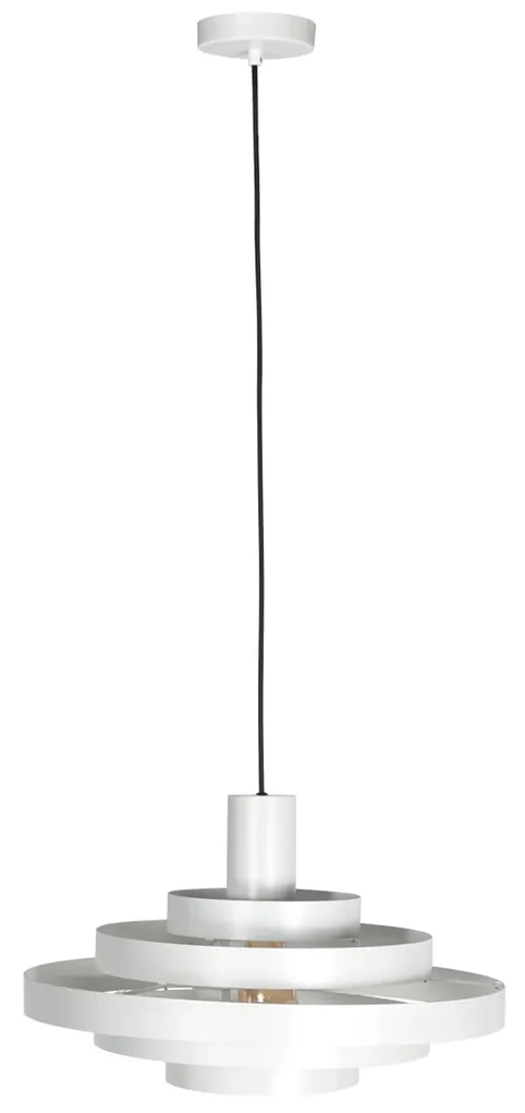 Retro hanglamp wit rond - Halo Cirque Retro E27 Binnenverlichting Lamp