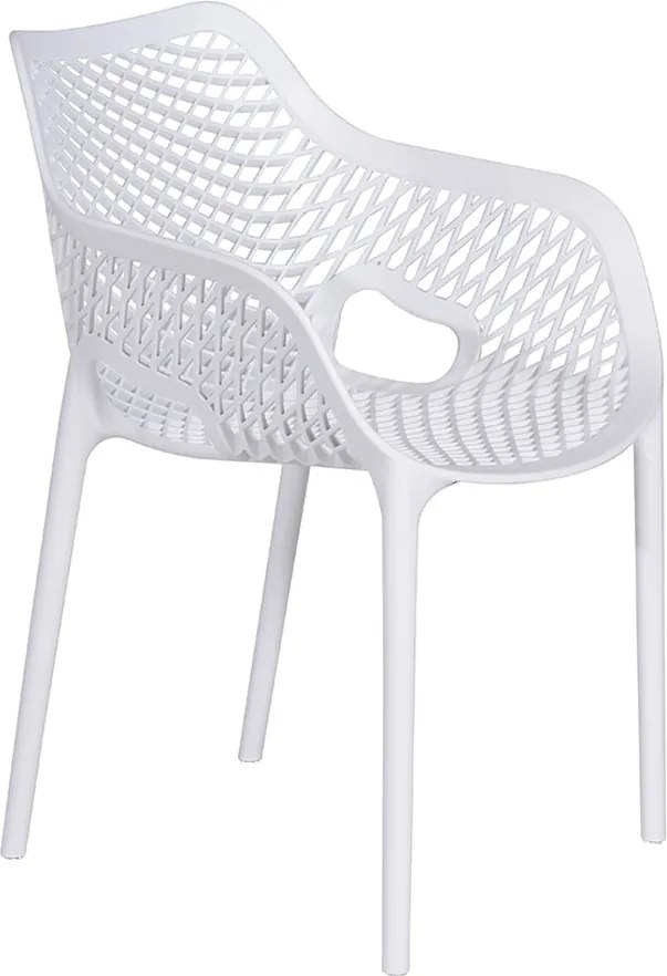 Garden Impressions Air XL kunststof tuinstoel wit - set van 2 stuks