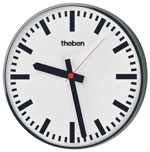 Theben 5009241 KNX-Osiria Osiria 241 BR KNX OSIRIA 241 BR KNX, enkelz.wandklok, bi., verchr., D40cm, strepen