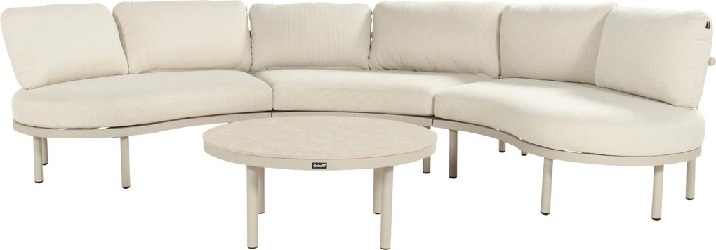 Hoek loungeset 4 personen Aluminium Taupe  Hartman Palma