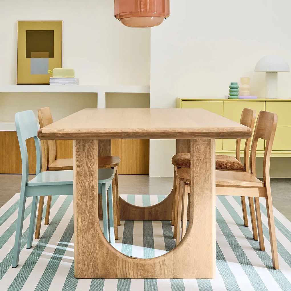 Set van 2 stoelen in massief eik, Talet