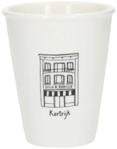 Gevel mok, Kortrijk, porselein, 200 ml