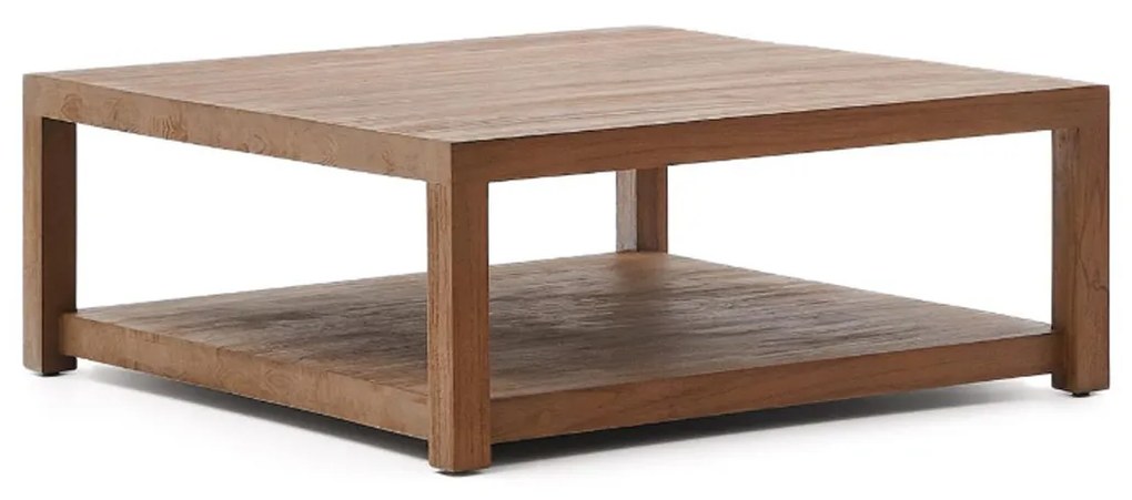 Kave Home Sashi Vierkante Salontafel Donker Teak Hout - 90 X 90cm.