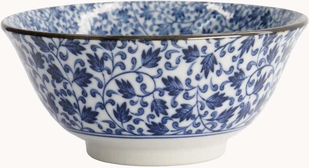 Porseleinen kommen Hana Blue, 6-delig