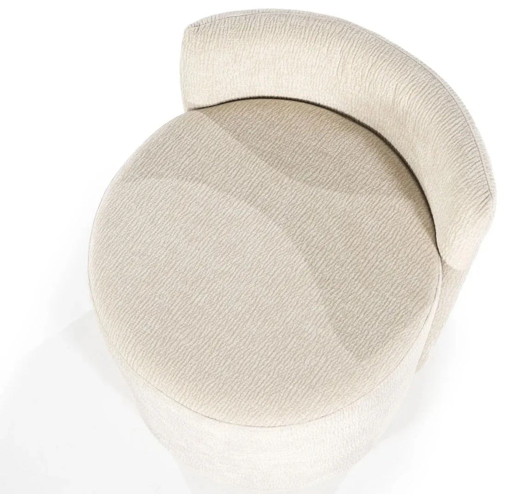 Moderne Scandinavische Poef Beige