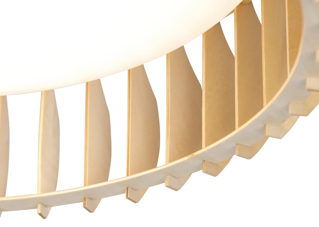 Scandinavische plafondlamp beige 60cm incl. LED - MonteScandinavisch Scandinavisch rond Binnenverlichting Lamp
