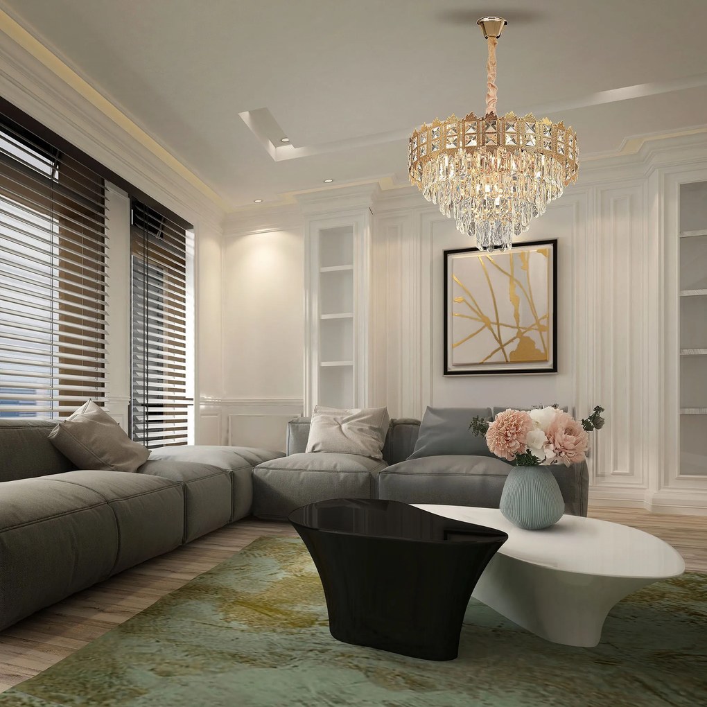 Hanglamp met kristallen G049-CP 60CM