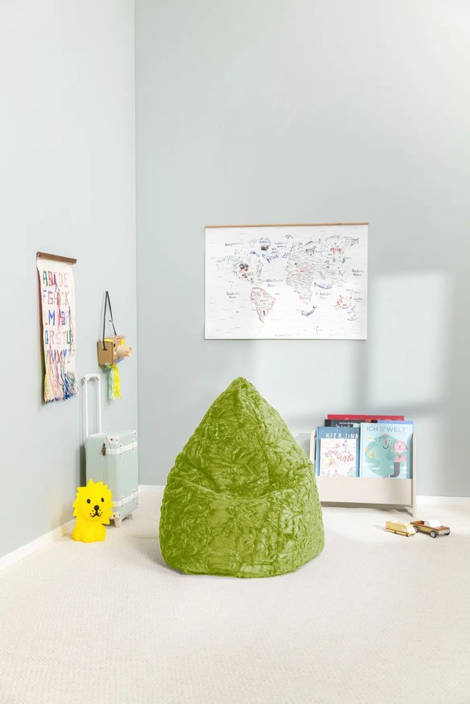 Kinder Zitzak Zitzak Fluffy L - Groen