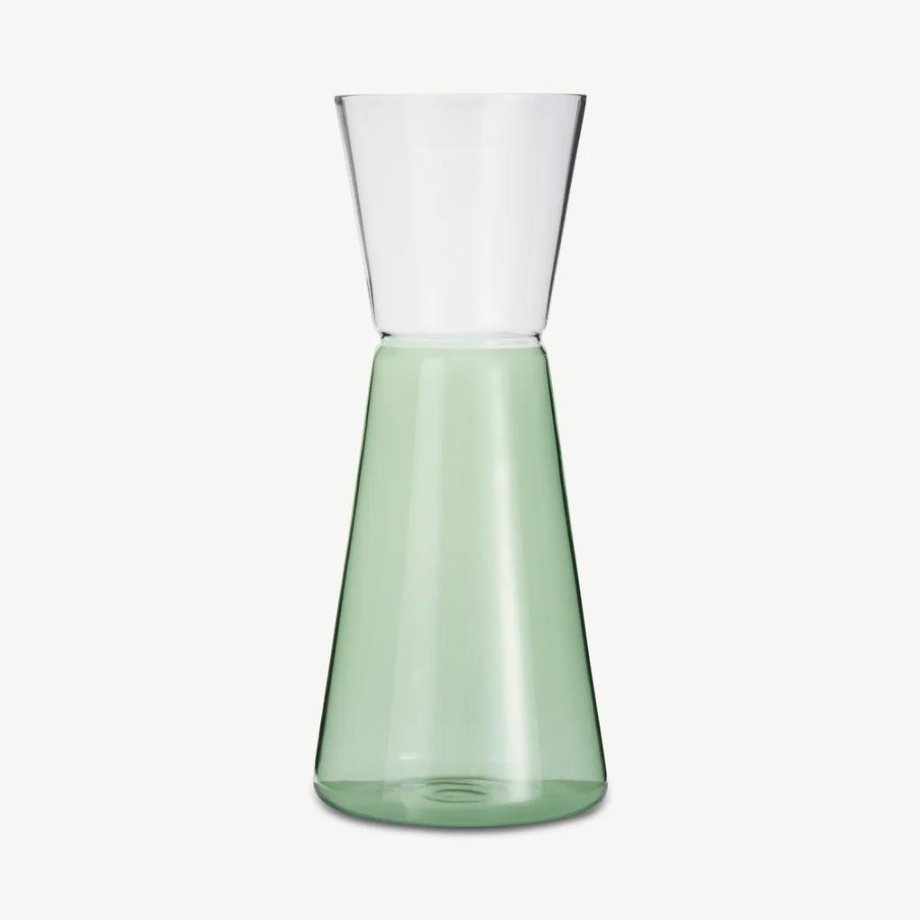Ichendorf Milano tweekleurige glazen kan, 75 cl, groen en transparant