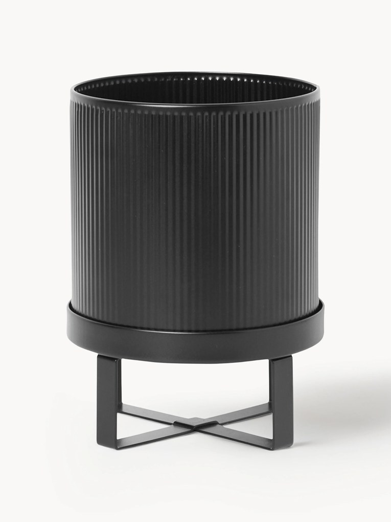 Bloempot Bau met geribbeld oppervlak, H 24 cm