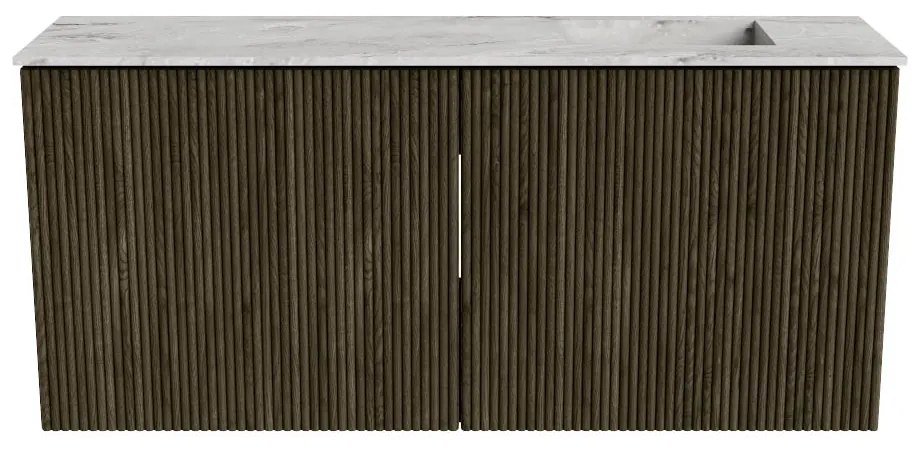 Mondiaz Joya DLux 90cm toiletmeubel shadow met wastafel faye rechts zonder kraangat glace