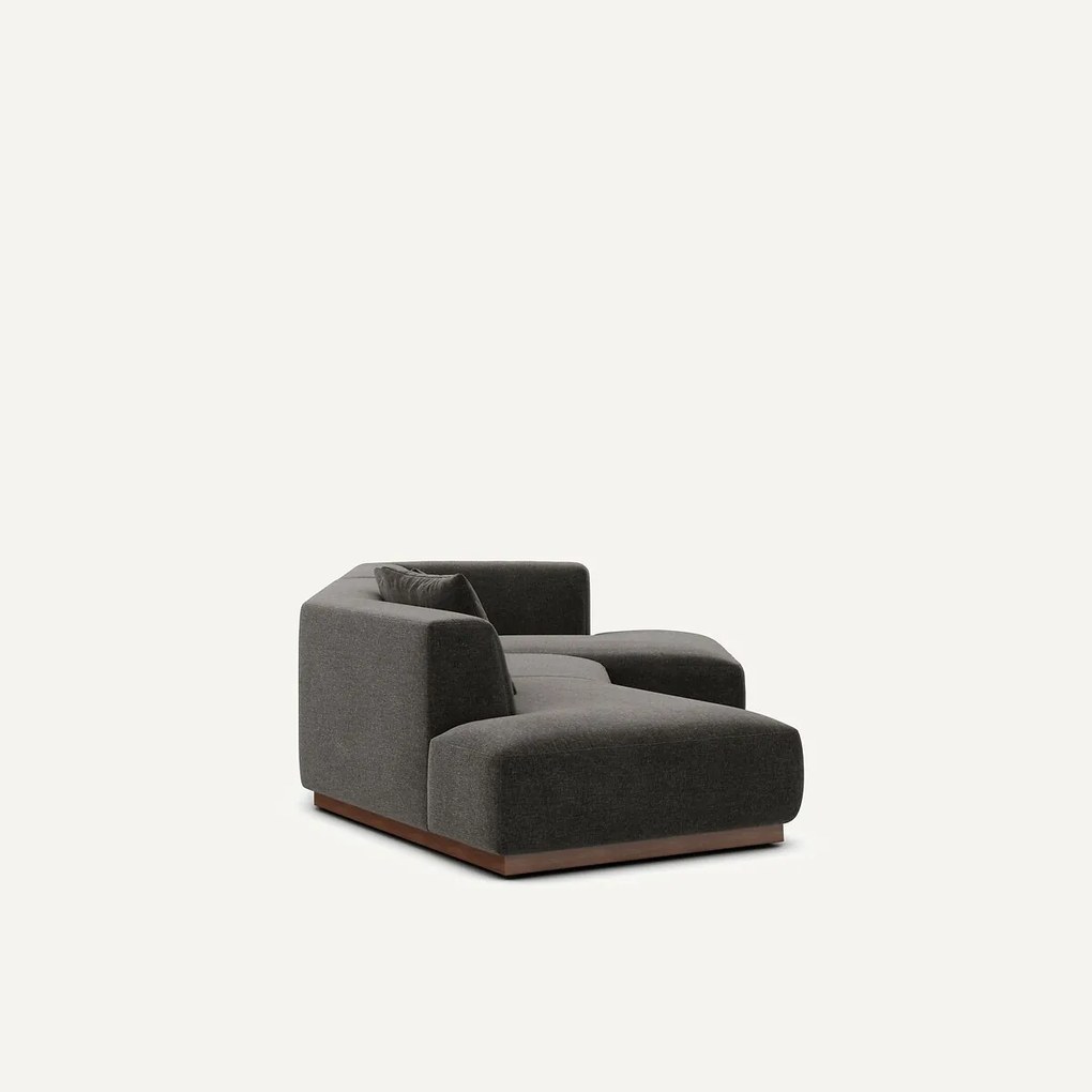 Rechter hoekbank in chenille fluweel, Jacopo