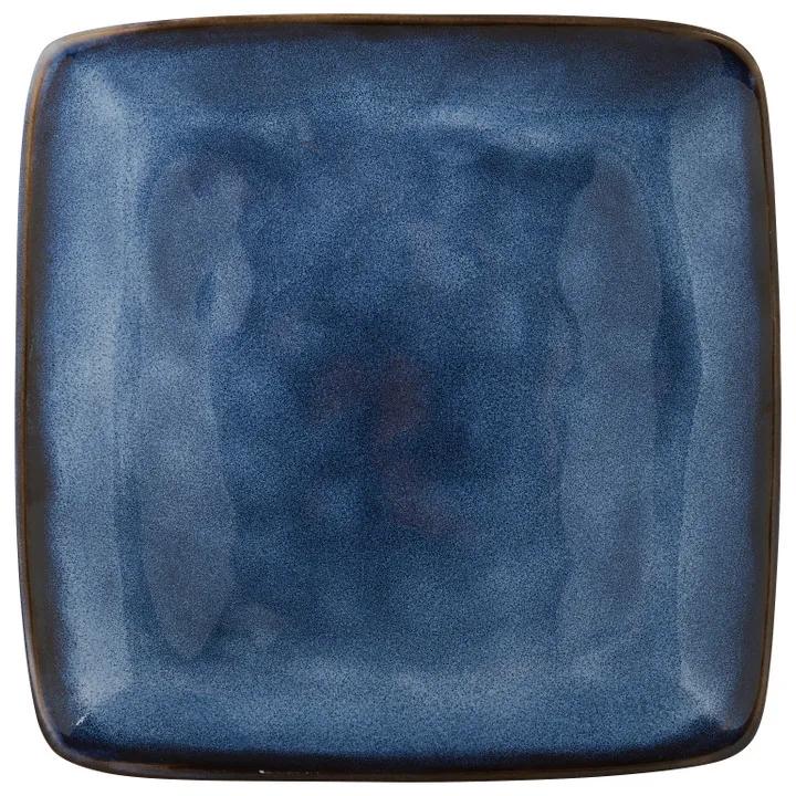 Vierkant bord Toscane - donkerblauw - 20 cm