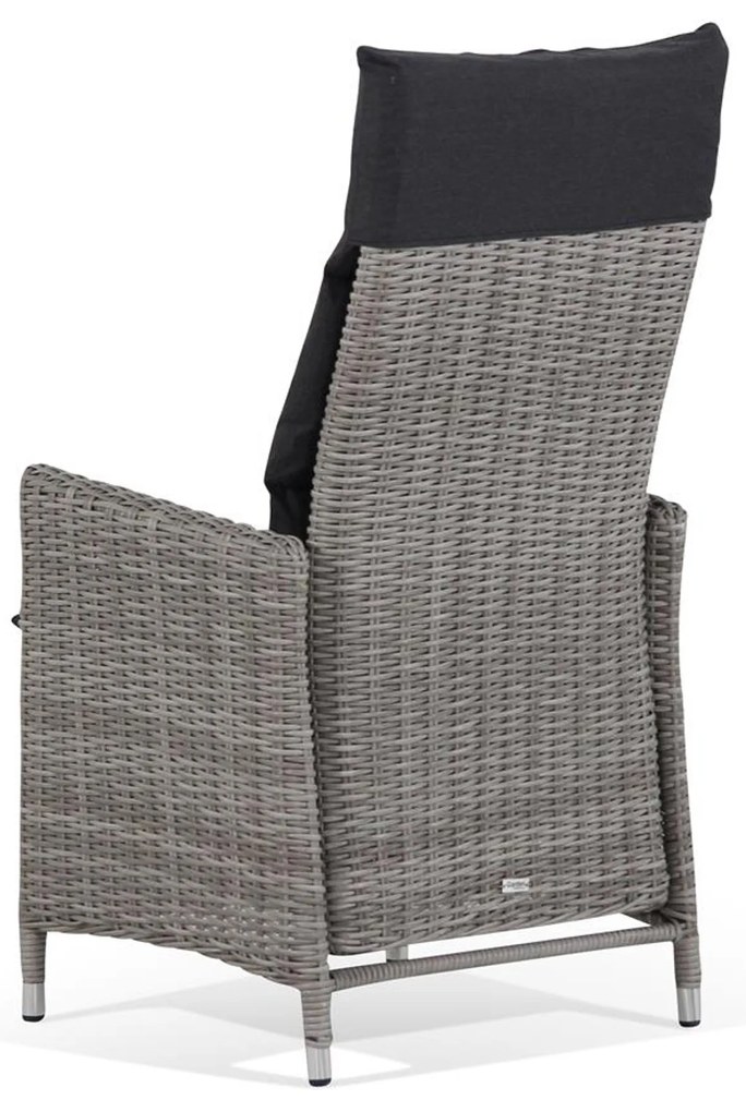 Verstelbare Tuinstoel Wicker Grijs-antraciet Garden Collections Madera