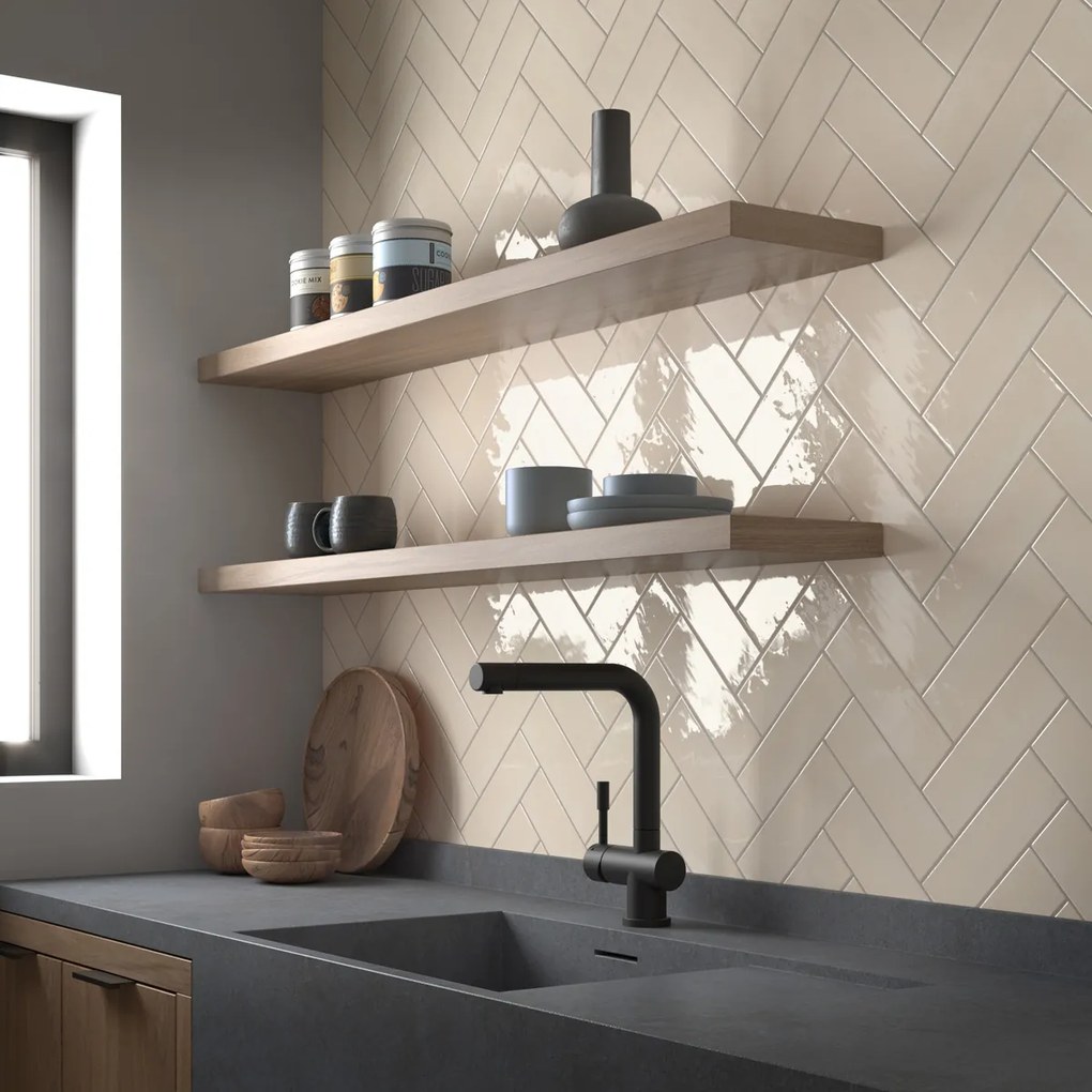 Jabo Premium Countri wandtegel 6.5x20cm ivoor glans