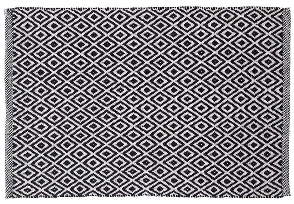 Sealskin Badmat Trellis 60x90 cm katoen zwart en wit
