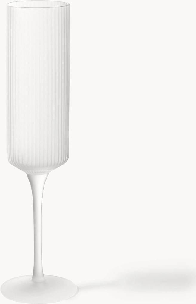 Mondgeblazen champagneglazen Ripple, 2-delig