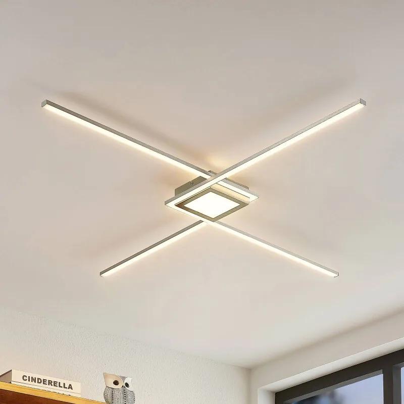 Ridia LED plafondlamp, nikkel - lampen-24