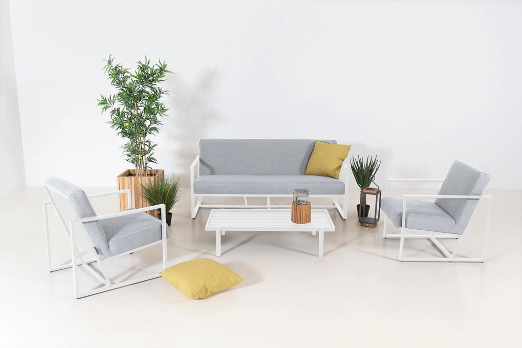 Flow. Lush stoel-sofa set lead chiné
