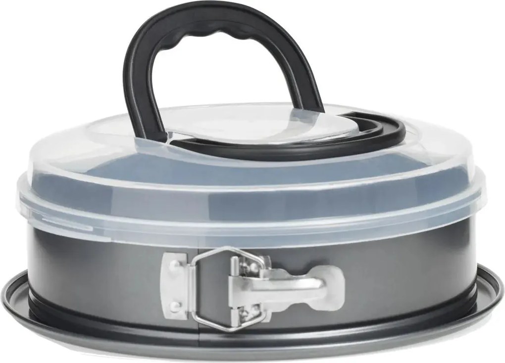 5Five Springvorm met Deksel - 26 cm - Grijs metaal - Anti-aanbak