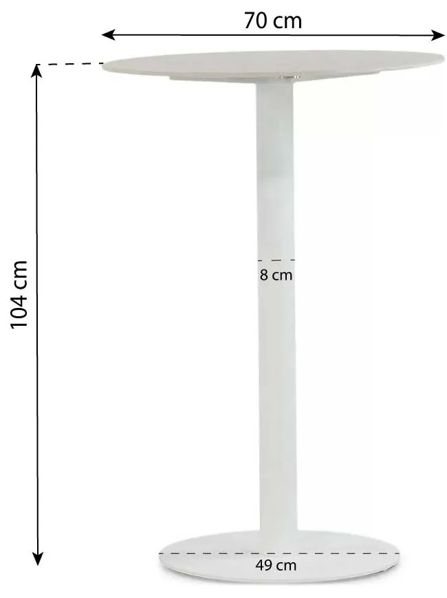 Barset 70 cm Aluminium/wicker Taupe 2 personen Coco Bali/Como