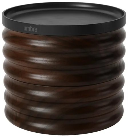 Umbra Tesora Sieradendoos - 13x13x12cm - zwart/walnoot 1021398-048