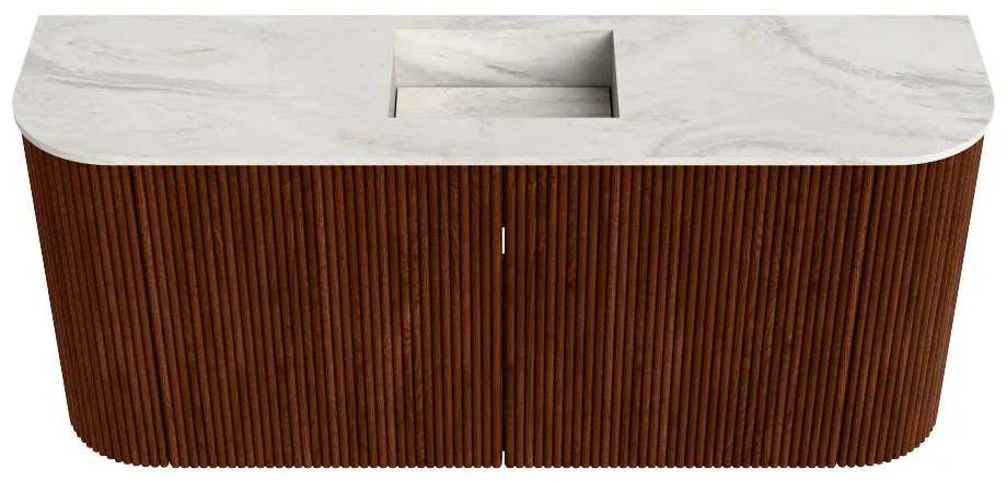 Mondiaz Joya DLux 95cm toiletmeubel ronding links/rechts ruby met wastafel faye midden 1 kraangat ostra