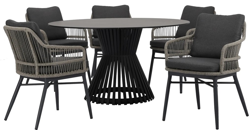 Catania Pasadena dining tuinset 140xH75 cm rond  6 delig