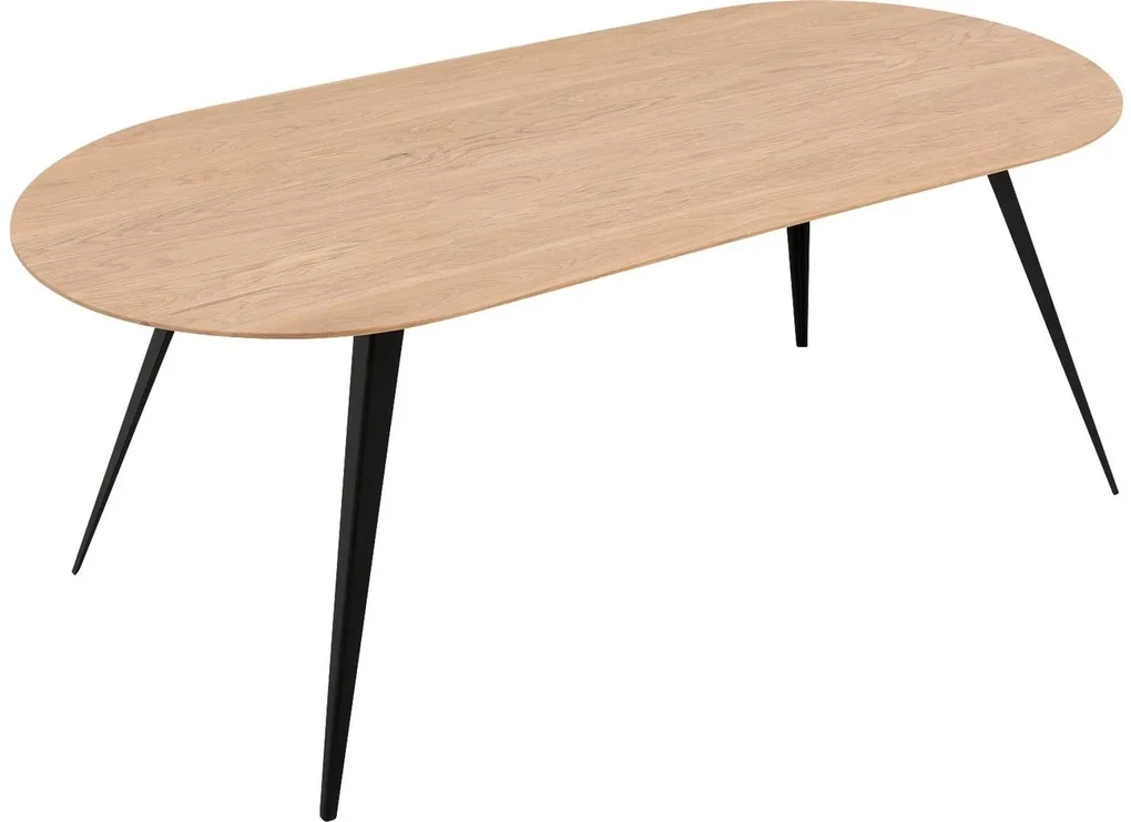 Goossens Excellent Eettafel Floyd, Semi rond 180 x 100 cm