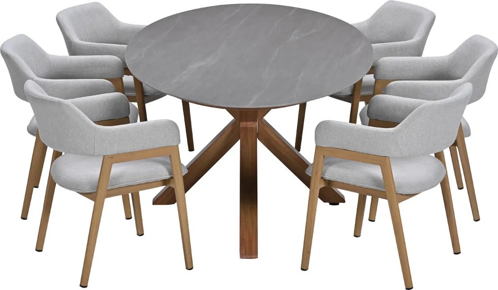 Garden Impressions Alexia tuinset 7-delig - Scot tuintafel 230x115 cm